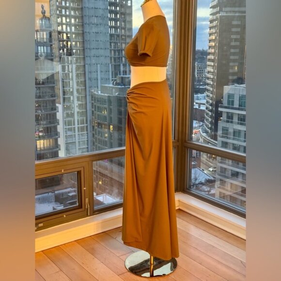 🆕 CHRISTOPHER ESBER 🧿 NWOT Orbit Embellished Crop Top & Maxi Skirt Set, Sz US4 - Picture 6 of 16